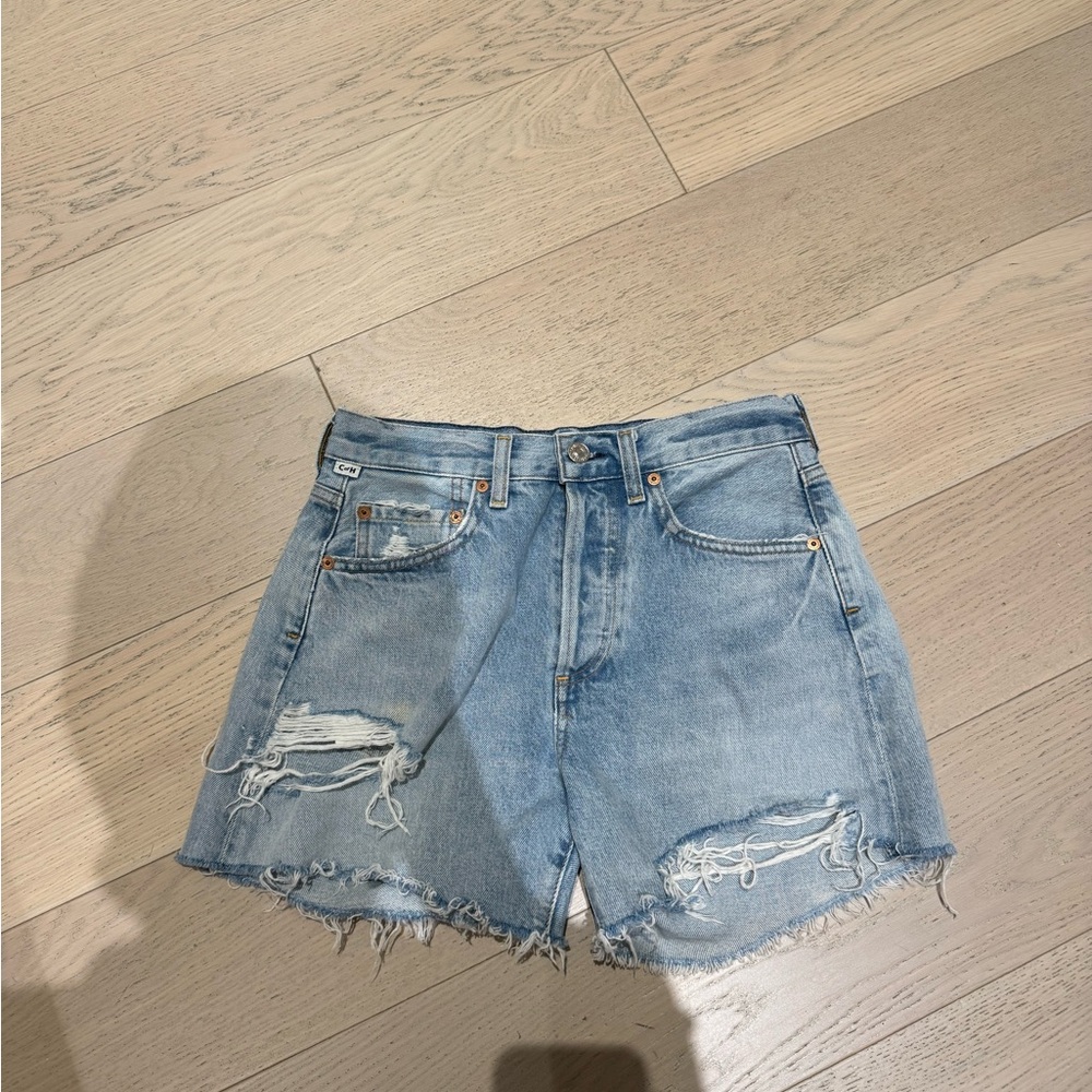 Citizens Of Humanity Annabelle Long Denim Shorts